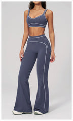 Knit Construction Sleeveless True-To-Size Fit Two-Piece Yoga Set