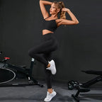 Nylon Geometric Print Sleeveless Two-Piece Yoga Set