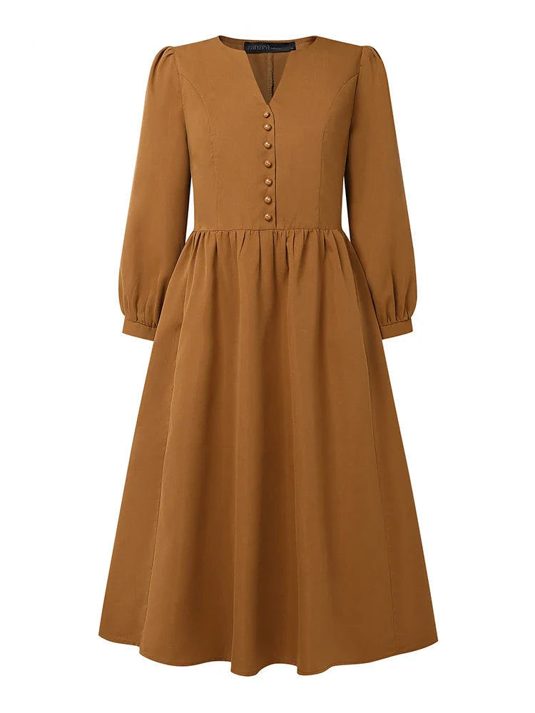 Elegant A-Line V-Neck Dress