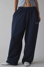 Mid Waist Wide Leg Casual Pants