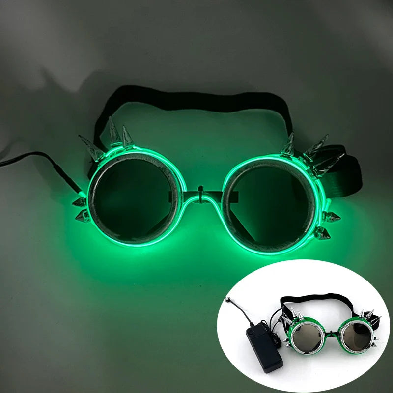 LED Steampunk Party Glasses