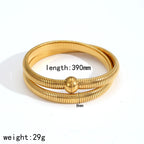 Gold Stainless Steel Bangle