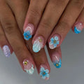 Almond 3d gel nails Whale