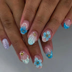 Almond 3d gel nails Whale
