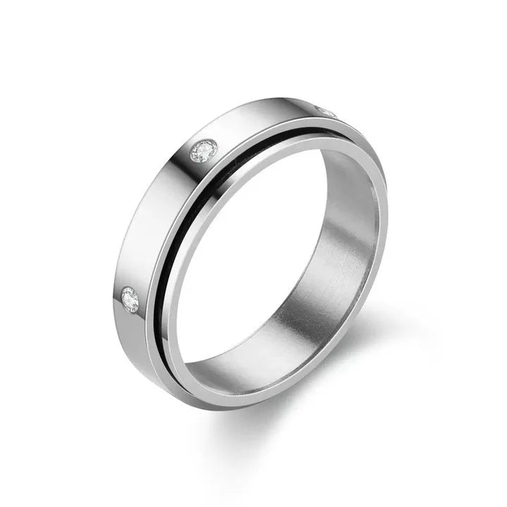 Black Titanium Spinner Ring