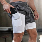 2-in-1 Camo Running Shorts