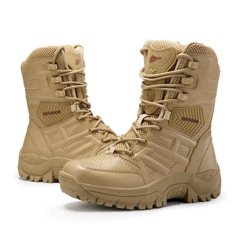 SENLONGBAO Desert Combat Leather Boots