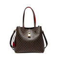 Letter Print Leather Crossbody Bag