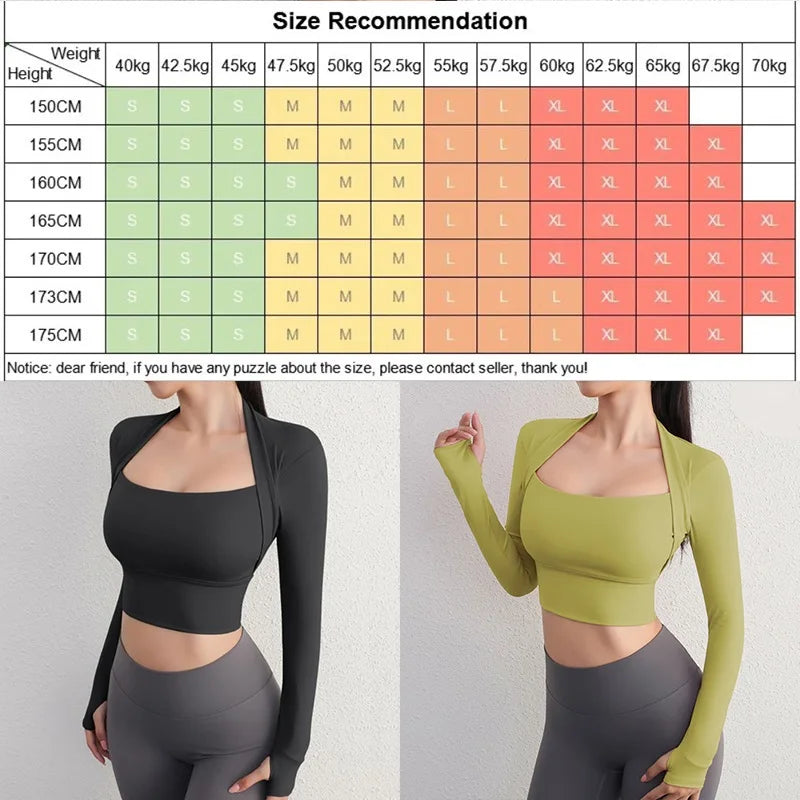 Long Sleeve Yoga Crop Top