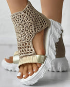 Women Stretch Platform Sandals