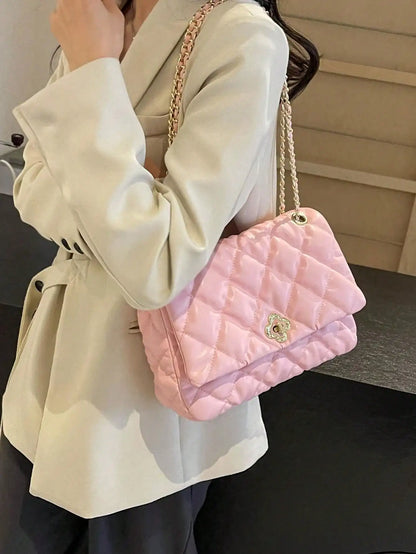 Diamond Pattern Shoulder Bag