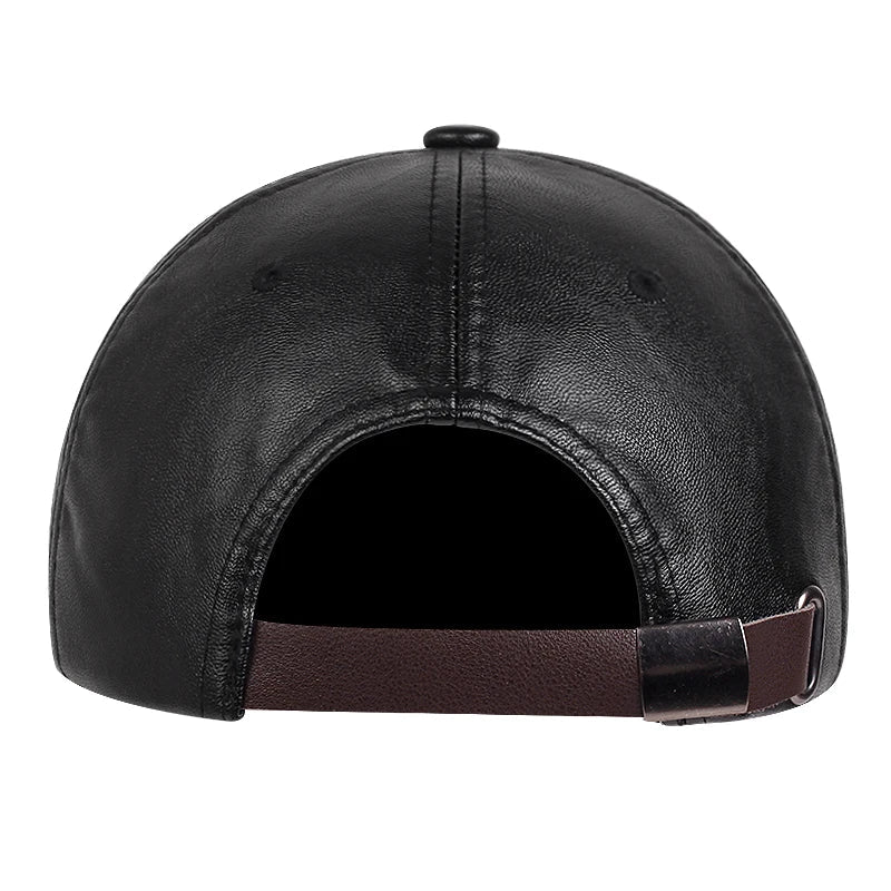 Unisex PU Leather Baseball Cap