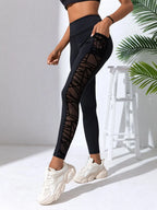 Side Mesh Patchwork Yoga Leggings