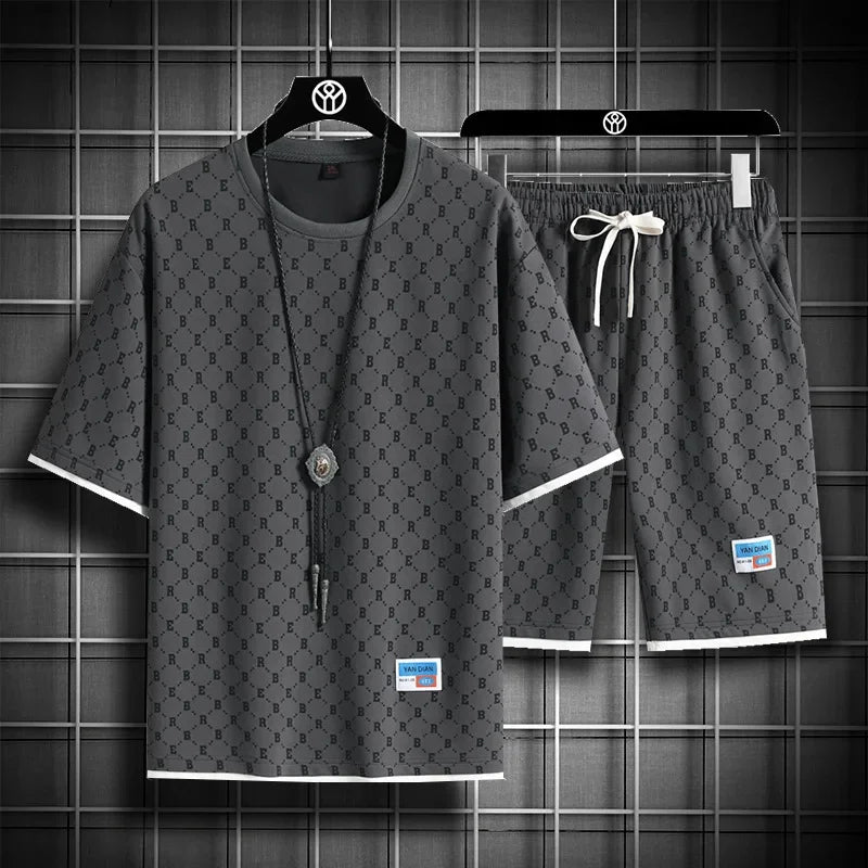 Men's Checkered Sports Set
