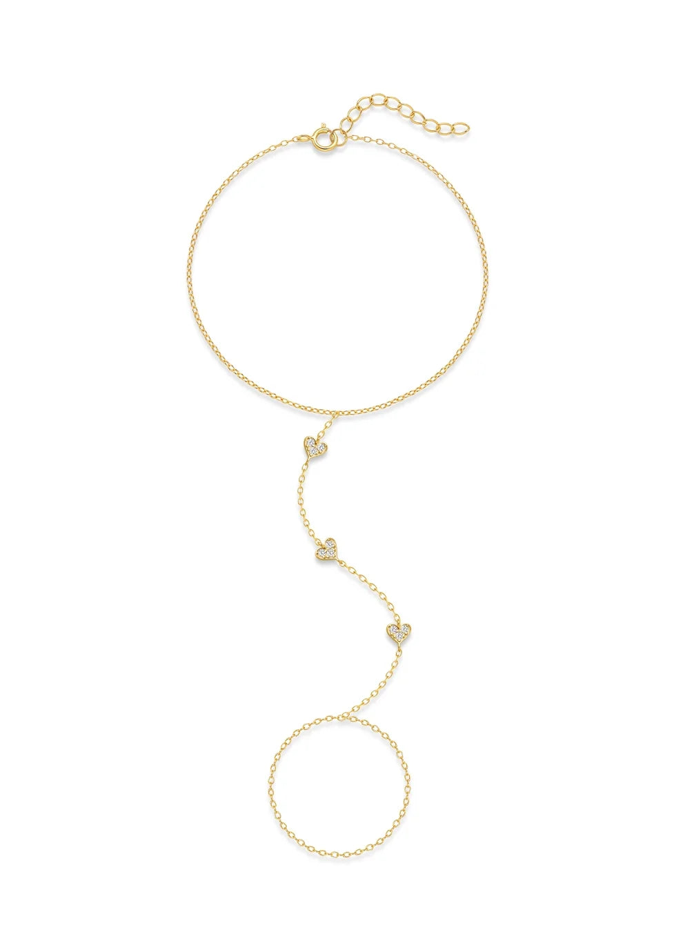 Zircon Silver Charm Bracelet