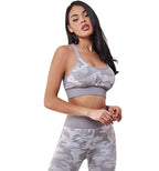 Nylon Graphic Print Sleeveless Two-Piece Yoga Set