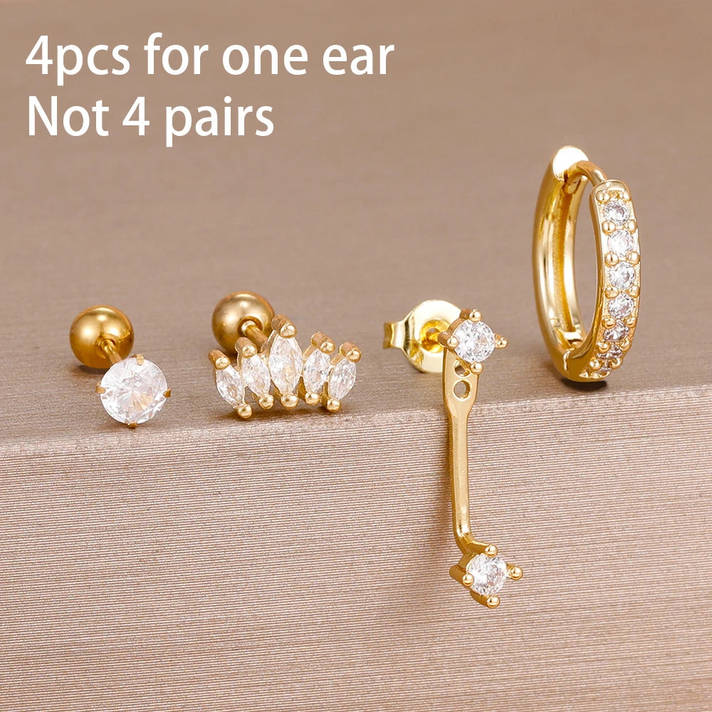 Zircon Water Drop Hoops