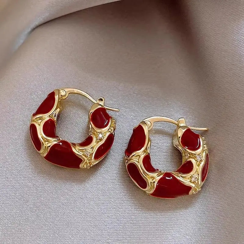 Vintage Water Drop Hoops