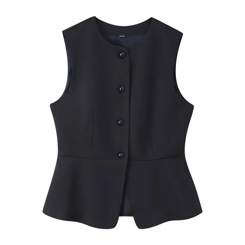 Button Vest Coat
