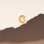 Geometric Pearl Zircon Studs