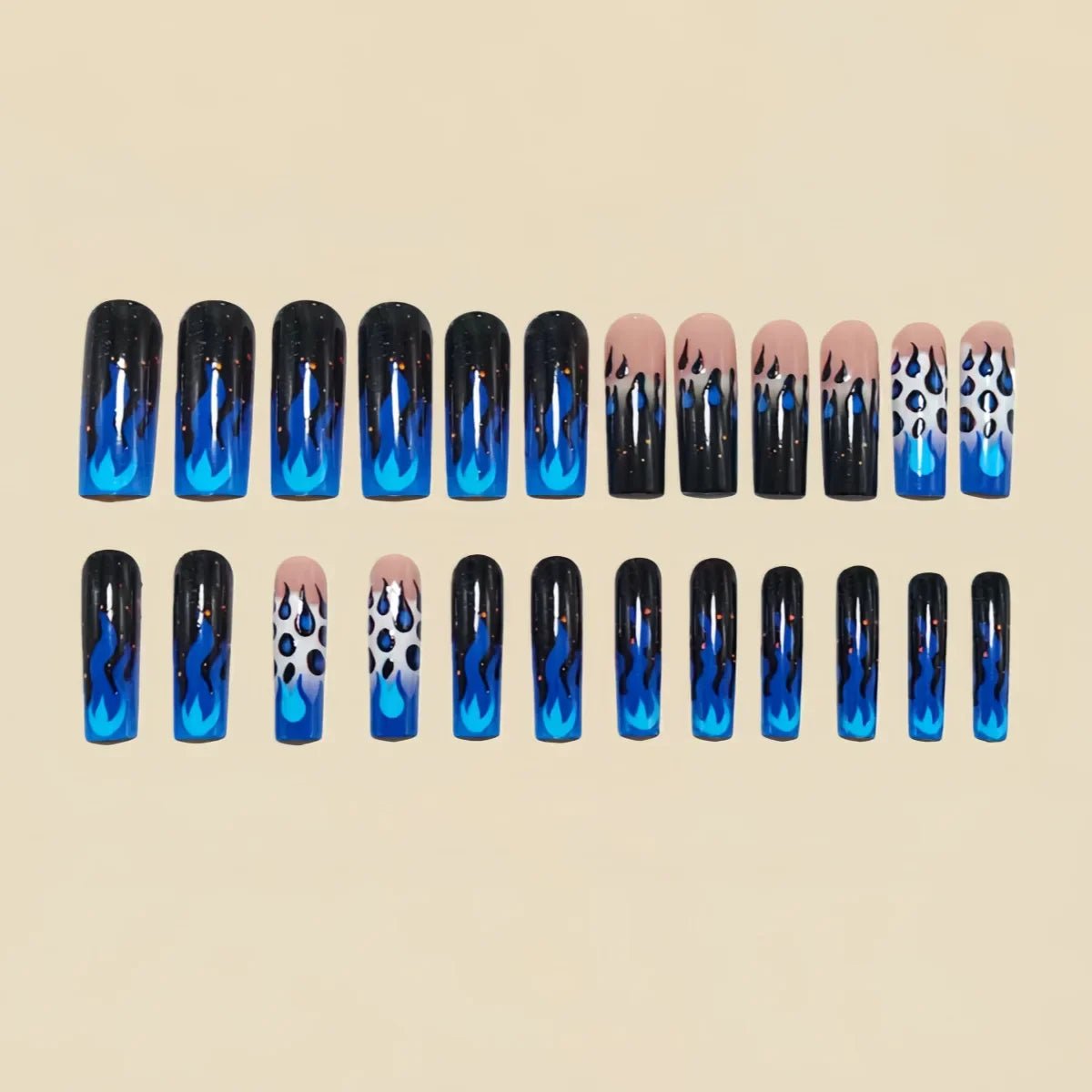 Y2K Blue Black Flame Press