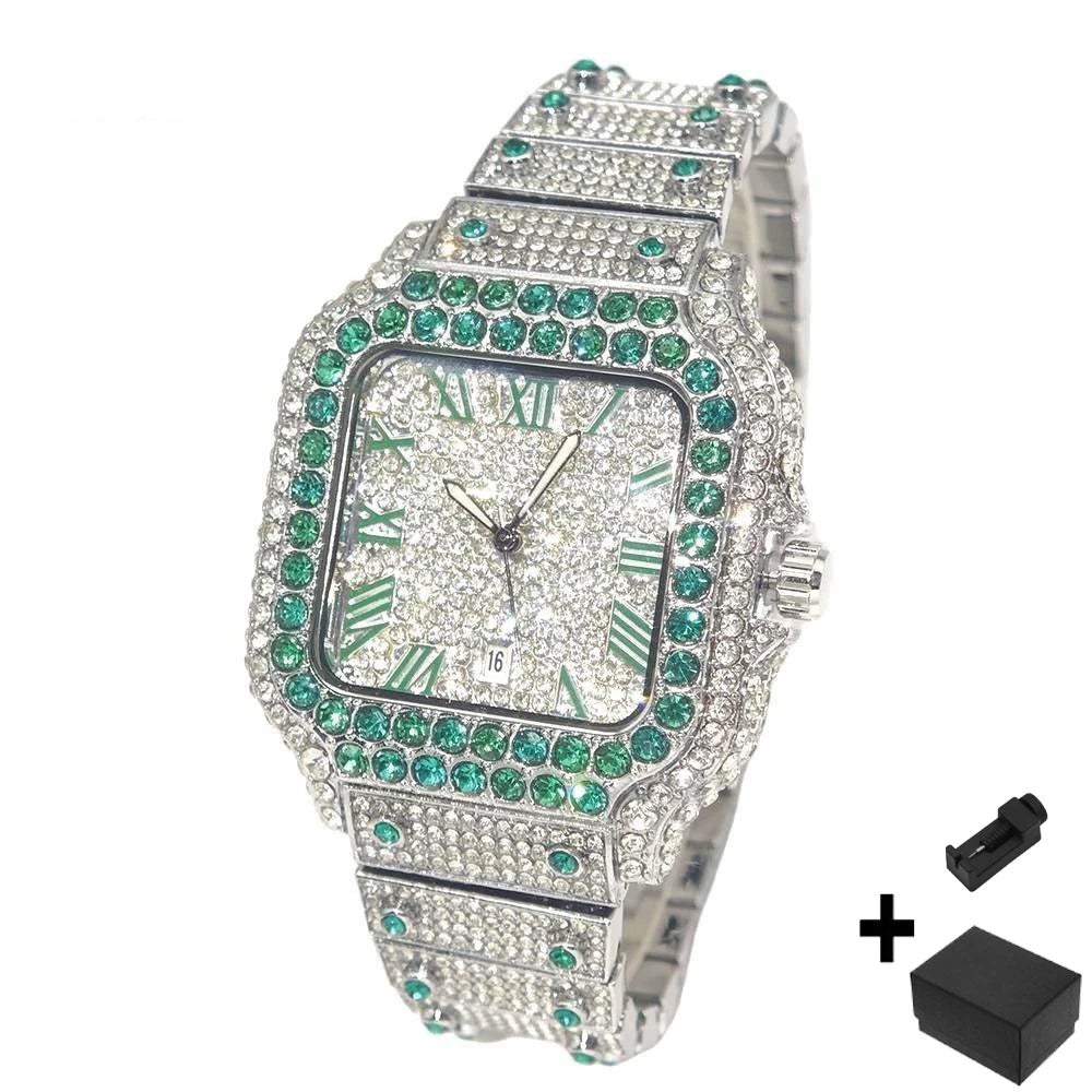 UNIGUET Hip-Hop Diamond Quartz Watch
