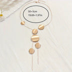Geometric Long Tassel Necklace