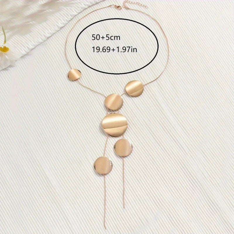 Geometric Long Tassel Necklace