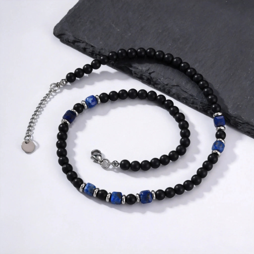 Mprainbow Agate Lapis Necklace