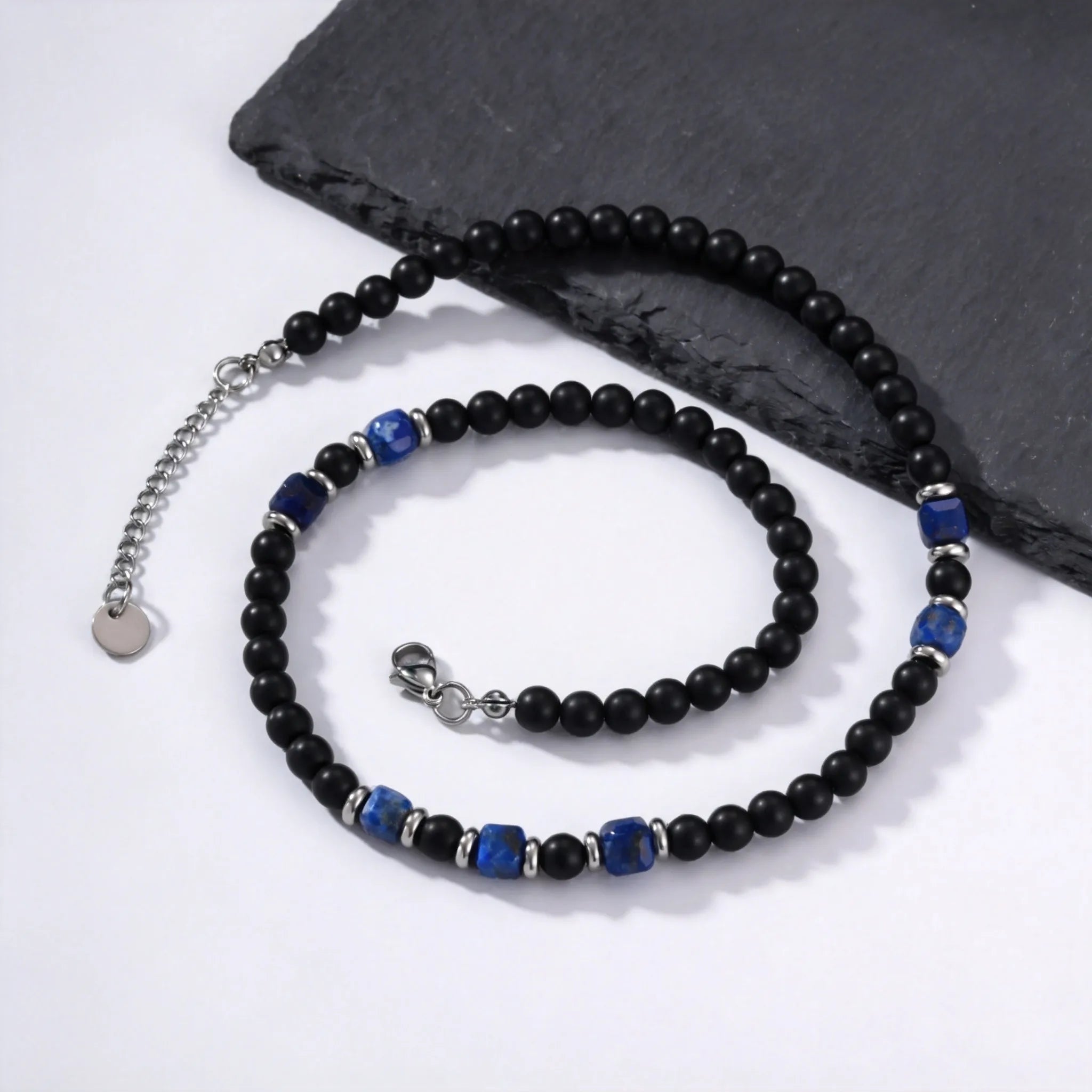 Mprainbow Agate Lapis Necklace
