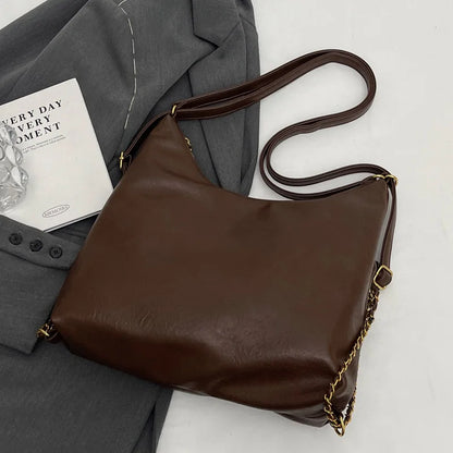 Large PU Hobos Shoulder Bag