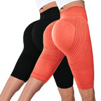 Seamless Hip-Lifting Yoga Shorts 2-Pack