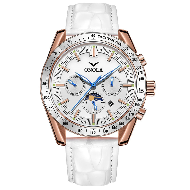 ONOLA Hollow Leather Automatic Watch