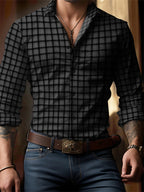 V-Neck Print Casual Shirt
