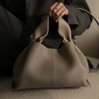 Pleated Leather Crossbody Bag