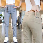 Slim Fit Mid-Rise Golf Trousers