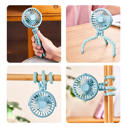 USB Rechargeable Clip On Baby Stroller Fan