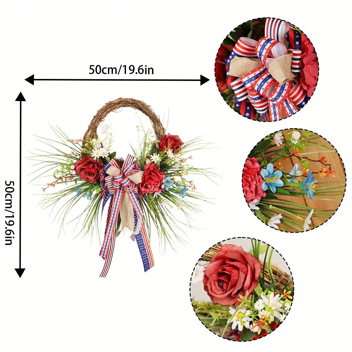 American Flag Summer Wreath