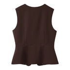 Button Vest Coat