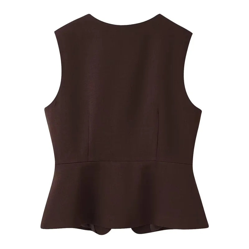Button Vest Coat