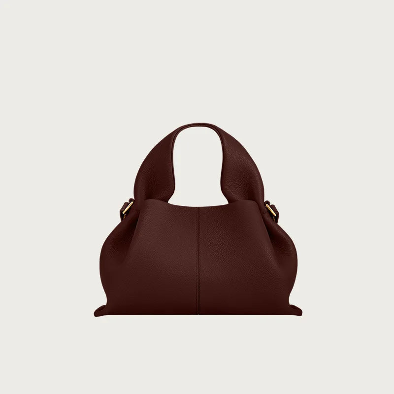 Pleated Leather Crossbody Bag