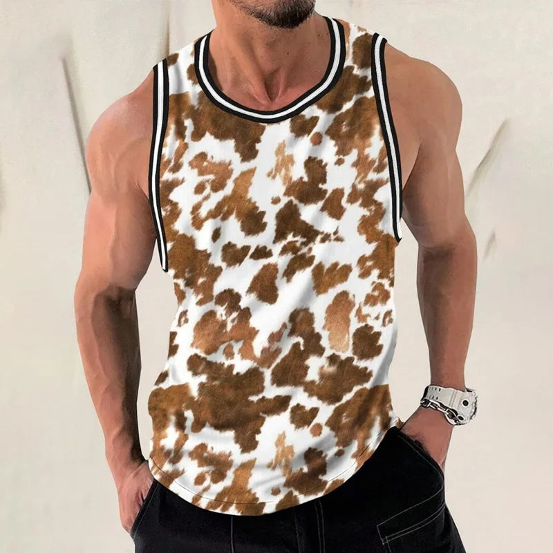 Camo Graphic Print Vest