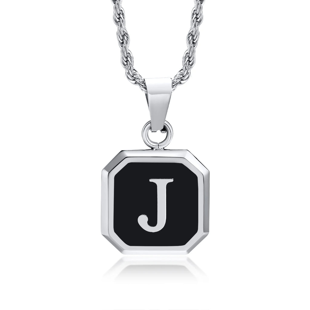 Initials Letter Pendant Necklace