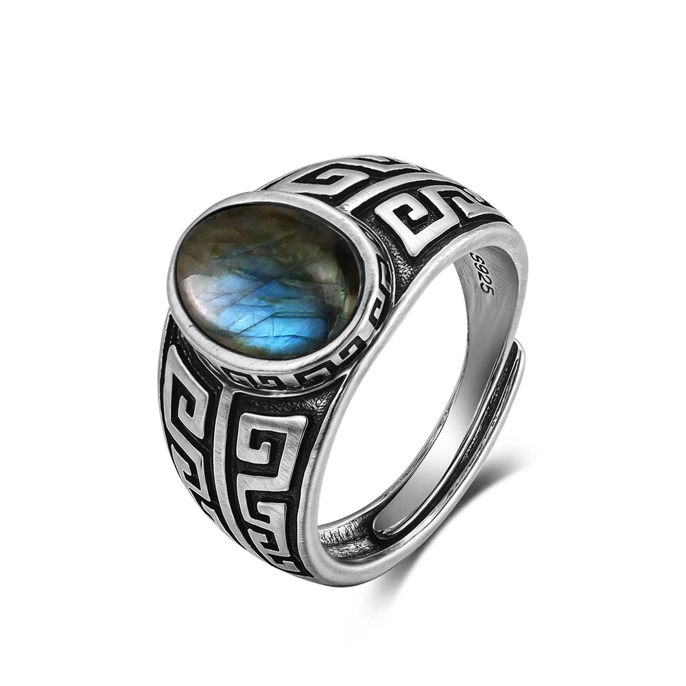 Intgem Labradorite Moonstone Ring