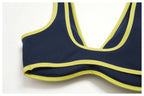 Nylon Striped Sleeveless True-To-Size Fit Two-Piece Yoga Set