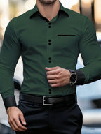 Printed Casual Collar Long Sleeve Shirt