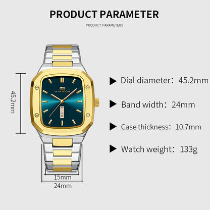 Men’s Square Quartz Wristwatch