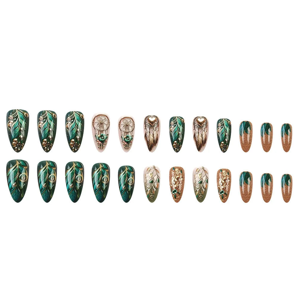 set Medium long fake nails