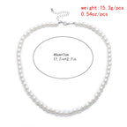 Imitation Pearl Choker Necklace