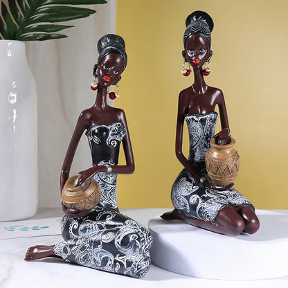 Resin African Women Figurines